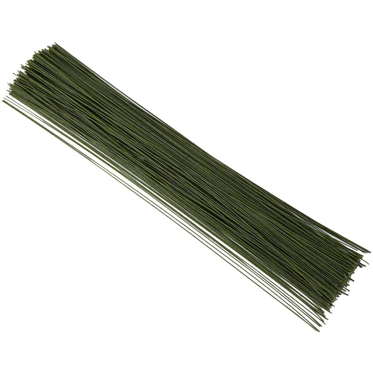 Juvale 22 Gauge Floral Wire Stems - Precut Florist Wire - Flexible Bendable Design for Floral Arrangements - Wreath & Flower Bouquet Support - 16 in, 22 Gauge, Pack of 300, Green